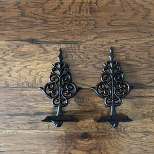 Two Wrought Iron Sticking Holder